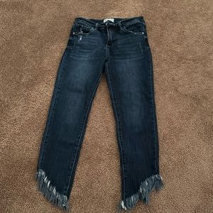 frayed denim jeans
